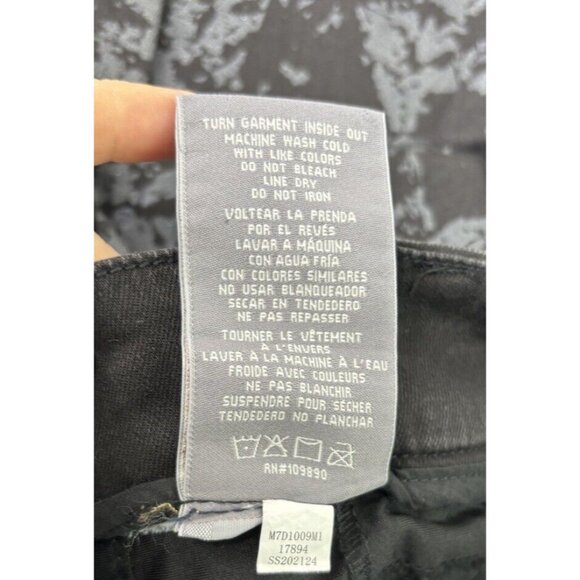 Melissa McCarthy Seven 20 (Actual 41x27) Slimming Black Printed Pencil Jeans EUC - Picture 3 of 13